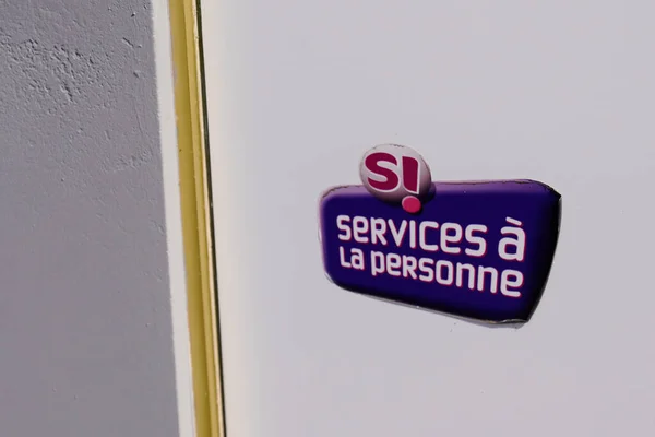 Burdeos Aquitania Francia 2022 Service Personne Logo Brand Sign Text — Foto de Stock