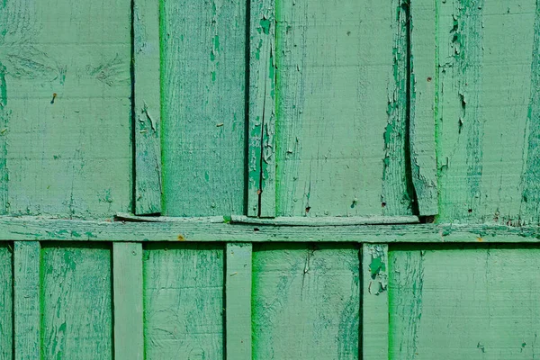 Green Abstract Wooden Fence Plank Gate Door Background Image — Stock Photo, Image