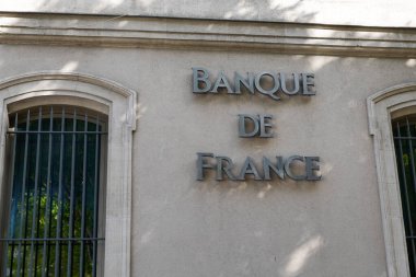 Bordeaux, Aquitaine France - 06 05 2022: Banque de France logo text French national Bank marka işareti