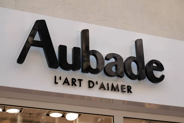 Burdeos Aquitania Francia 2022 Aubade Text Logo Sign Brand Front — Foto de Stock