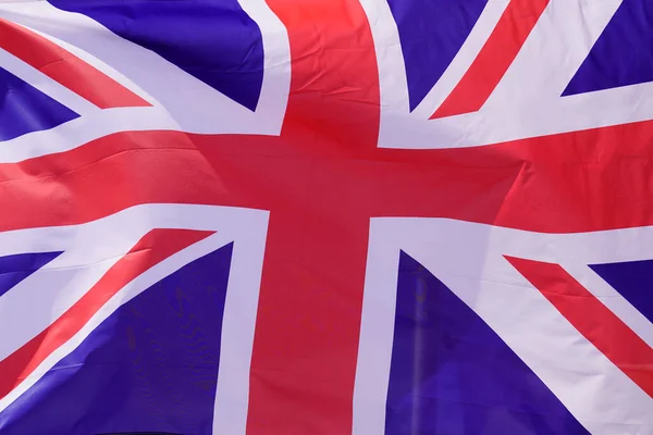 Flagga Brittisk National State Flagga Detalj Närbild — Stockfoto
