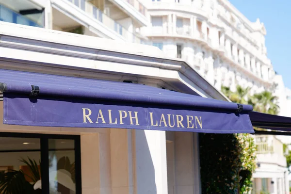 Cannes Paca Francia 2022 Ralph Lauren Tienda Signo Texto Logotipo — Foto de Stock