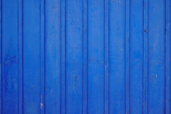 Blauer Holzhintergrund Mit Alten Bemalten Brettern — Stockfoto