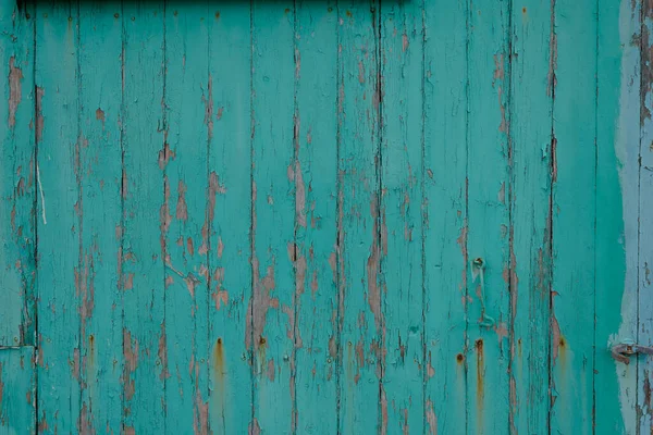 Velho Verde Grungy Pintado Madeira Portão Porta Fundo Colorido — Fotografia de Stock