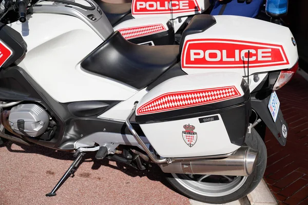 Monaco Monte Carlo 2022 Policía Mónaco Moto Bmw Logotipo Signo — Foto de Stock