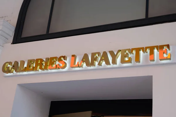 Bordeaux Aquitaine France 2022 Galeries Lafayette Logo Brand Text Sign — Stock Photo, Image