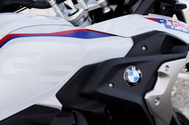 Bordeaux , Aquitaine  France - 07 14 2022 : bmw r1250 gs motorcycle logo brand and text sign on motorbike fuel tank