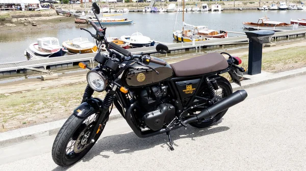 Bordeaux Aquitaine France 2022 Royal Enfield 650 Interceptor 120 Motorcycle — ストック写真