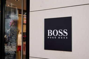 Bordeaux , Aquitaine  France - 07 22 2022 : Hugo Boss brand logo shop and texr sign store entrance German luxury fashion