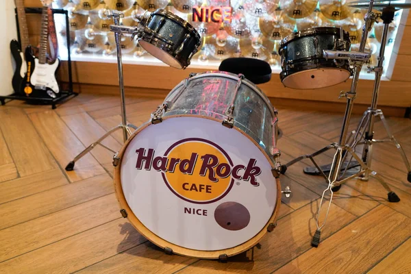 Nice Paca France 2022 Hard Rock Cafe Musical Bass Drum — Zdjęcie stockowe