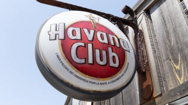 Bordeaux , Aquitaine  France - 07 28 2022 : Havana Club logo text and sign beverage of white rum brand on wall facade restaurant pub bar