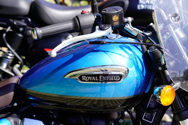 Bordeaux Aquitaine France 2022 Royal Enfield Meteor 350 Logo Text — Photo