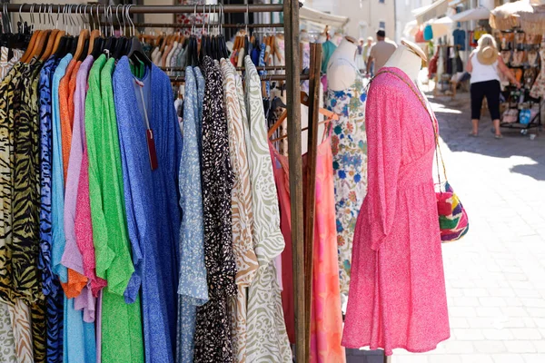 City Boutique Market Shop Clothes Street Girl Dress Fashion Store — 스톡 사진