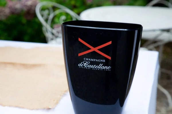 Bordeaux Aquitaine France 2022 Champagne Castellane Epernay Logo Brand Text — 图库照片