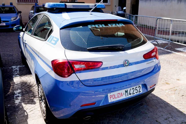 Bordeaux Aquitaine France 2022 Polizia Police Italy Sign Logo Sticker — Stok fotoğraf