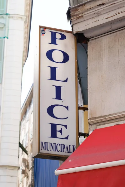 Bordeaux Aquitaine France 2022 Police Municipale Logo Text Sign French — Stockfoto