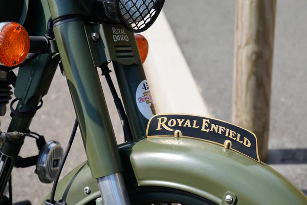 Bordeaux Aquitaine France 2022 Royal Enfield Motorcycle Bullet 535 Motorbike — 스톡 사진