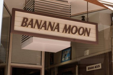 Bordeaux , Aquitaine  France - 08 08 2022 : banana moon logo sign and text brand facade of girl shop of swimwear fashion store
