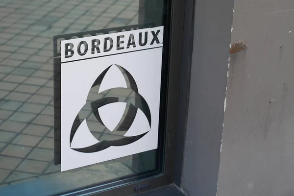 Bordeaux Aquitaine France 2022 Bordeaux Town Logo Brand Croissant Sign — Stock Photo, Image