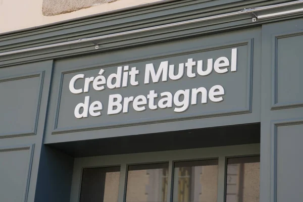 Bordeaux Aquitaine France 2022 Credit Mutuel Bretagne Sign Text Bank — Foto de Stock