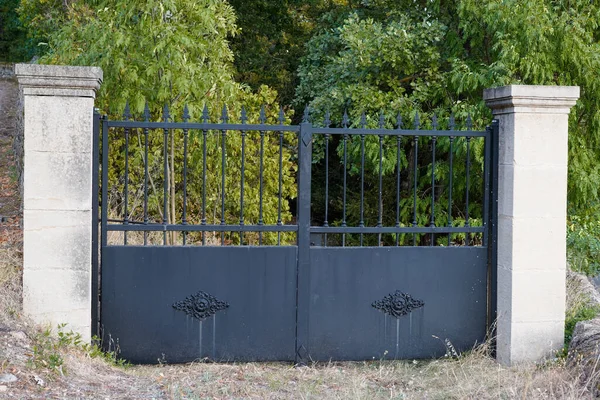 Portal Street Old Entrance Ancient Home Steel Dark Black Metal — Stock Photo, Image