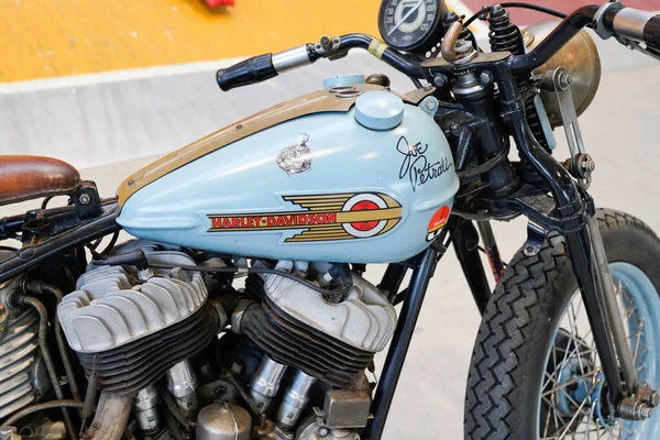 Bordeaux Aquitaine France 2022 Harley Davidson Detalhe Moto Com Sinal — Fotografia de Stock