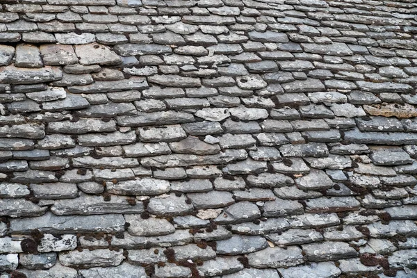 Gris Azulejo Antiguo Techo Medieval Fondo Con Azulejos Antiguos Grises — Foto de Stock