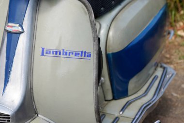 Bordeaux , Aquitaine  France - 19 09 2022 : lambretta ancient classic vintage retro scooter logo brand and text sign clipart