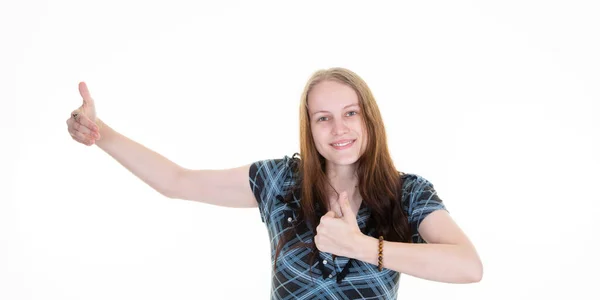 Zakelijke Vrouw Het Maken Van Een Hand Frame Virtuele Lege — Stockfoto