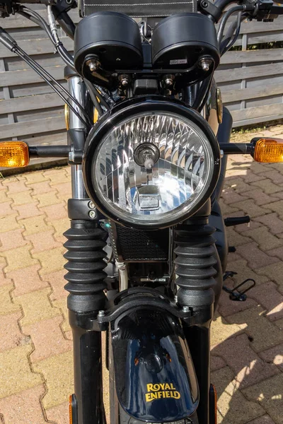 Bordeaux Aquitaine France 2022 Royal Enfield 650 Head Light Indian — Stock Photo, Image