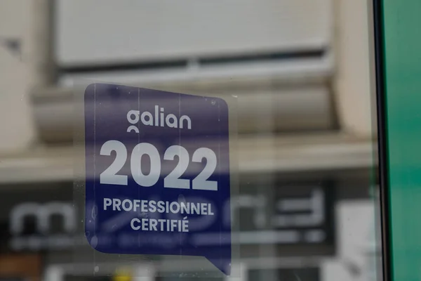 ボルドー アキテーヌフランス 2022年9月 Galian 2022のロゴブランドと入り口オフィスのテキストサインフランスの不動産会社フランスの店舗代理店 — ストック写真