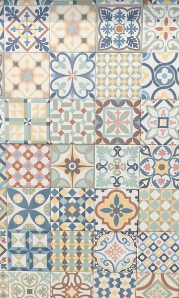 Keramik Fliesen Stil Nahtlose Bunte Patchwork Süd Azulejo Fliese Aus — Stockfoto