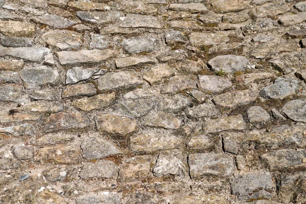 背景石の手は壁の復元石のファサード古代の壁の壁紙 — ストック写真