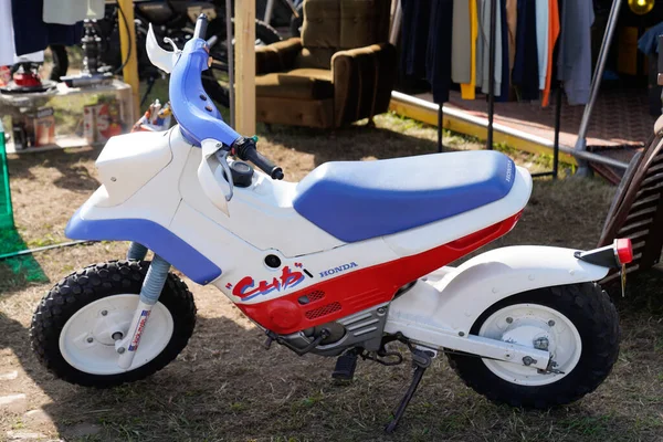 Bordéus Aquitânia França 2022 Honda Cub Ez90 Scooter Azul Branco — Fotografia de Stock