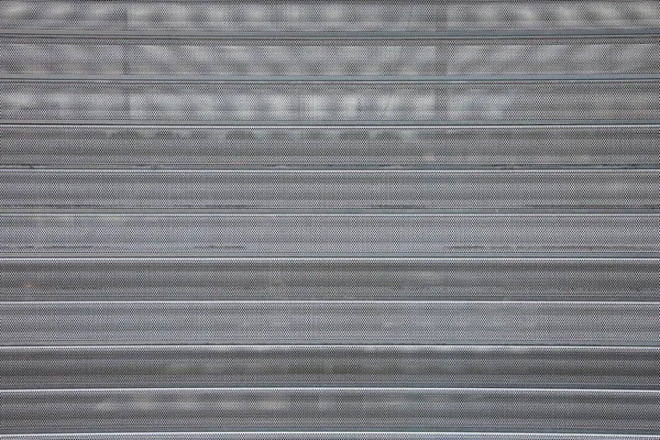 Línea Acero Gris Horizontal Fondo Plata Antigua Puerta Metal Panel — Foto de Stock