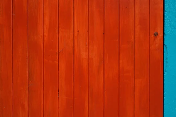 Holz Rot Orange Und Blau Linie Vertikale Textur Hintergrund Holzbrett — Stockfoto