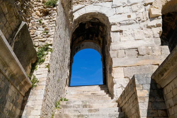 Detaljer Gamla Amfiteater Arena Båge Fönster Nimes — Stockfoto