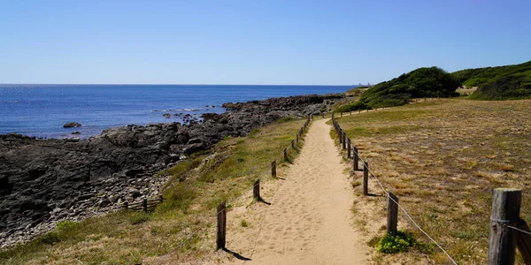 Droga Dostępu Morza Plaży Talmont Saint Hilaire Vendee Wybrzeża Atlantyku — Zdjęcie stockowe