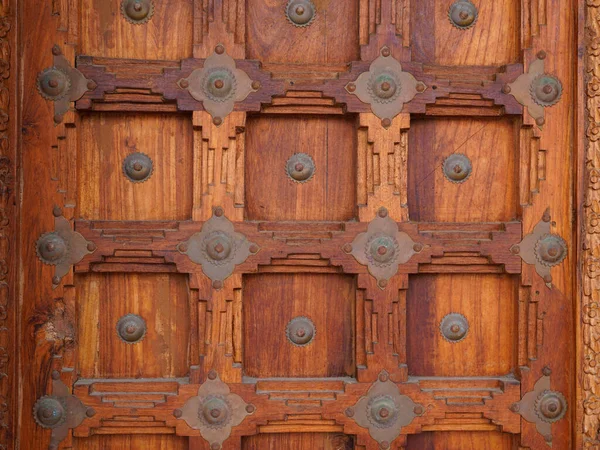 Houten Deur Oude Gevel Houten Poort Vintage Portaal Muur Achtergrond — Stockfoto