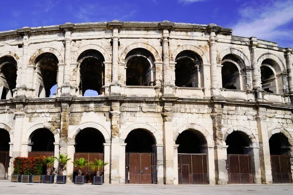 Арена Города Нимс Французский Римский Амфитеатр Франции — стоковое фото