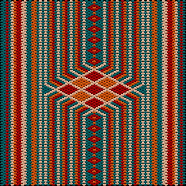 Ornament Mozaïek Etnisch Folk Patroon Het Gemaakt Heldere Sappige Perfect — Stockvector