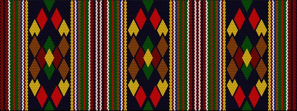 装饰品 马赛克 少数民族 民间图案 它是用明亮的 多汁的 完全匹配的颜色制成的 — 图库矢量图片