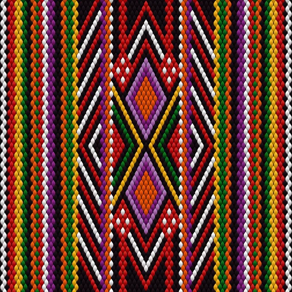 Ornament Mozaika Etniczny Ludowy Wzór Wykonany Jest Jasnych Soczystych Idealnie — Zdjęcie stockowe