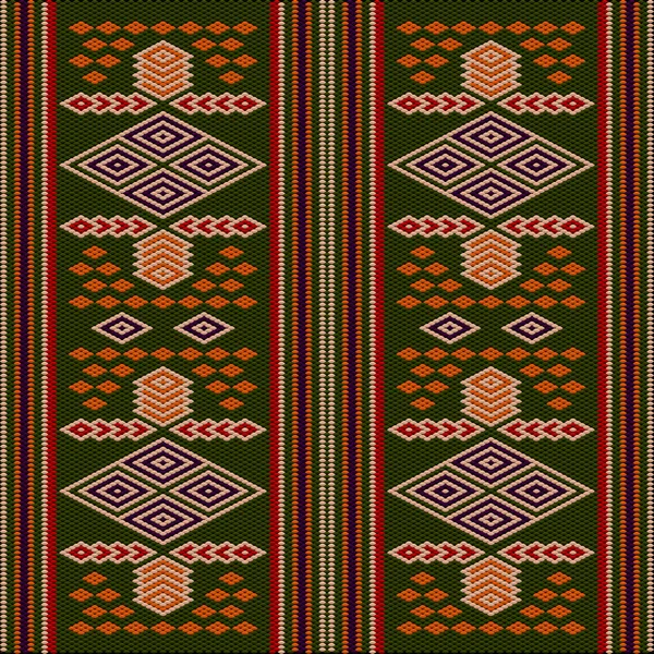 一种亚洲人民和国家的传统装饰品 其饱满的色彩能吸引好运和财富 女用绣花地毯 用于服装的织物上绣有装饰品 刺绣图案 — 图库矢量图片