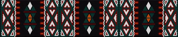Ornamento Mosaico Etnia Padrão Popular Feito Cores Brilhantes Suculentas Perfeitamente — Vetor de Stock