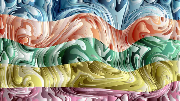 Ψηφιακή Ζωγραφική Fractal Πολύχρωμο Φωτεινό Πολύχρωμο Μοτίβο Δυσλειτουργία Στολίδι Καλειδοσκόπιο — Διανυσματικό Αρχείο