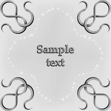 Arapça, Asya tarzı monokrom desenli metin için çerçeve. Çerçeve şenlik, tebrik ve davet metinleri için grunge rengi tasarlandı. 