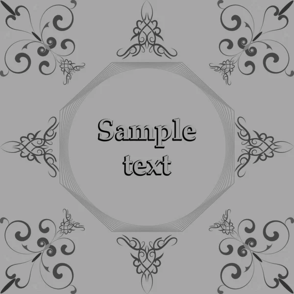 Arapça, Asya tarzı monokrom desenli metin için çerçeve. Çerçeve şenlik, tebrik ve davet metinleri için grunge rengi tasarlandı. 