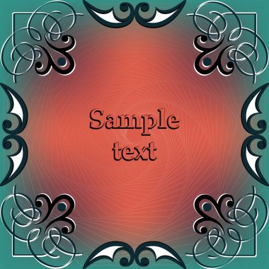 Arapça, Asya tarzında bir şablona sahip metin için çerçeve. Çerçeve festival, kutlama ve davetiye metinleri için tasarlandı.. 