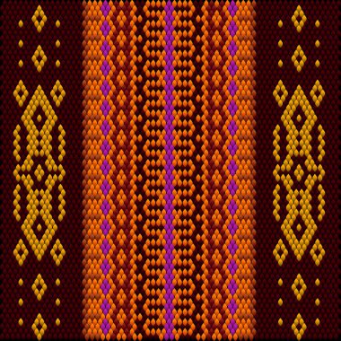 Doymuş renklerin şans ve zenginliği çektiği Asya halkları ve ülkelerinin geleneksel bir süsü. Giysiler için kumaşlara işlenmiş kadın halıları. Nakış desenleri. 